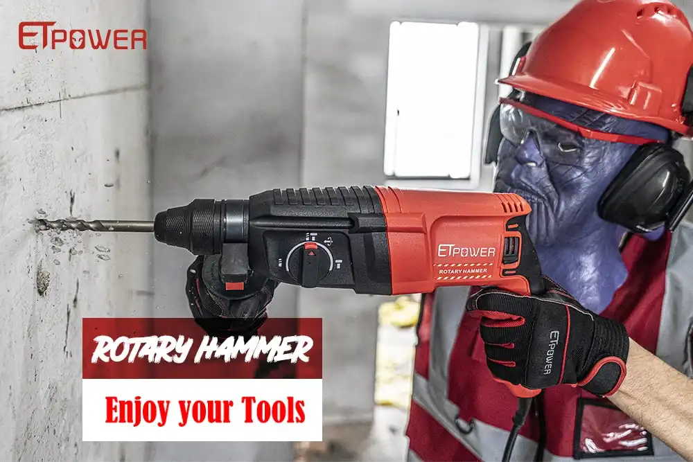 electric corded rotary hammer drill for drilling concrete wall