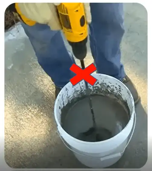 using rotary hammer drill and electric drill as mixers