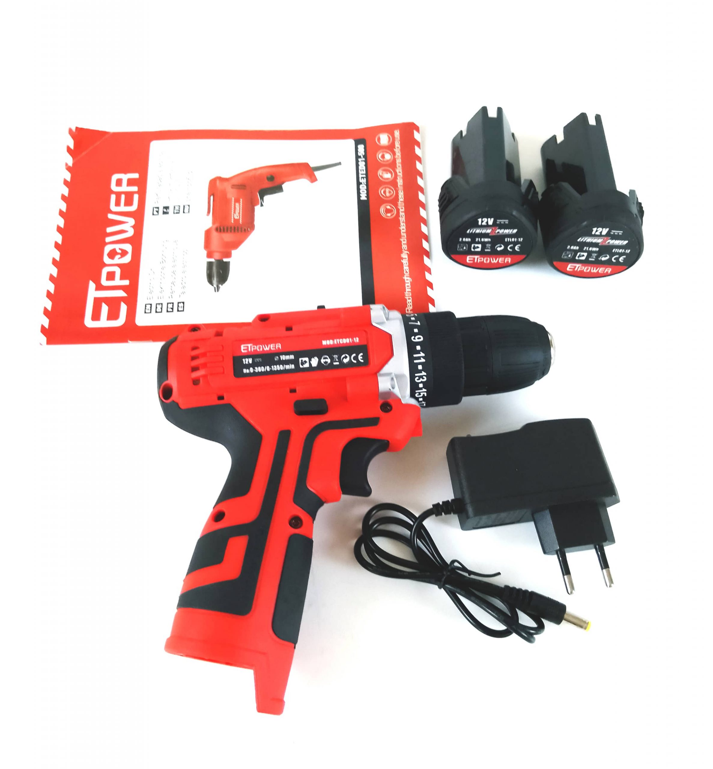 12V Power Cordless Drill Driver with Battery and Charger - Image 5